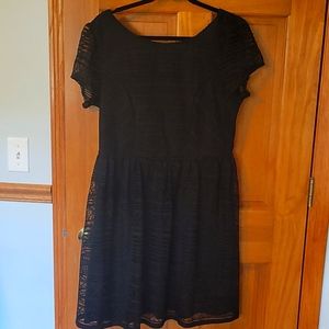 Black lace dress..14W..Three pink hearts
